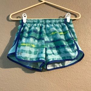 Size XS Under Armour Athletic Shorts Green Blue